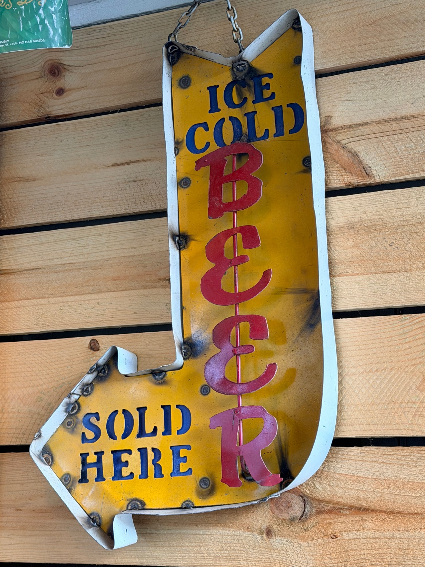 Vintage Ice Cold Beer sign at The Duck Haus