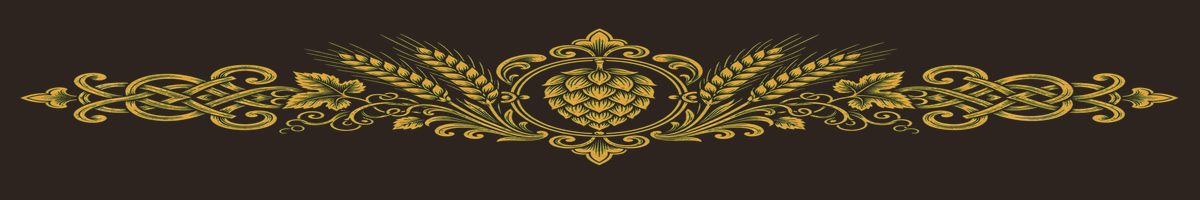 Ornamental hop and wheat divider